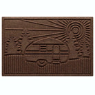 WaterHog RV Doormat in a Dark Brown with a design of an RV in nature.