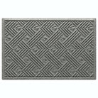 WaterHog Litter Box Mat is a durable litter trapping, bi-level design with durable rubber backing that protects underlying floors; shown in a medium grey color and made in the USA.