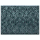 WaterHog Litter Box Mat is a durable litter trapping mat, made in the USA. A double sized mat shown in a bluestone color featuring a bi-level design and durable rubber backing to protect underlying floors.