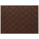 WaterHog Litter Box Mat is a durable litter trapping mat, made in the USA. A double sized mat, shown in a dark brown color featuring a bi-level design and durable rubber backing to protect underlying floors.