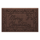 Brown single door doormat with 'Merry Christmas' text on a white background