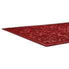 Red textured rug on a white background