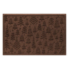 Brown doormat with tree pattern on a white background