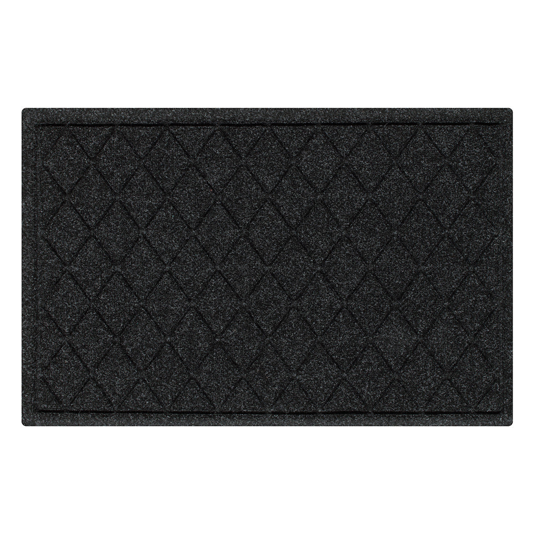 WaterHog 2x3 indoor/outdoor premium door mat with a deep grey, interlocking diamond design; an American-made mat.