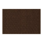 Argyle WaterHog 3x5 outdoor doormat in a dark earthy brown interlocking diamond pattern perfect for single doors with sidelights.