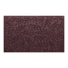 large durable WaterHog doormat in Brittney leaf design in a deep wine red made with eco-friendly materials.