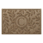 Classic WaterHog indoor/outdoor doormat with a botanical leaf design with a monogrammed letter in the center. Perfect for all weather types and made in the USA.