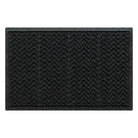 Genuine WaterHog all-weather doormat in a dark charcoal grey with a zig-zag chevron pattern made from eco-friendly materials.