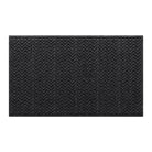 Medium sized genuine WaterHog doormat with a bi-level chevron pattern in a deep charcoal grey made in the USA of recycled materials.