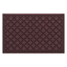 Cordova WaterHog 2x3 outdoor all-weather door mat with a deep wine red repeating quatrefoil design.
