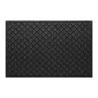 WaterHog 3x5 indoor/outdoor door mat with a deep grey surface and repeating quatrefoil pattern.