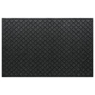 A Cordova WaterHog XL indoor/outdoor door mat with a deep grey repeating quatrefoil, bi-level design.