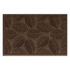 Authentic WaterHog 2x3 outdoor doormat in a dark earthy brown leafy design, stain-resistant surface, and incredibly durable backing.