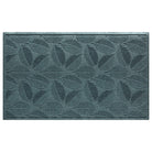 Premium WaterHog 3x5 outdoor doormat in a light blue/grey leafy design, stain-resistant surface, and durable rubber backing.