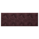 A WaterHog 2x5 outdoor all-weather small runner with a deep wine red leafy design, water-resistant surface, and durable rubber backing.