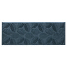 Quality WaterHog 2x5 outdoor small runner with a relaxed blue leafy design, fade-resistant, rugged surface.