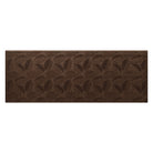Authentic WaterHog 3x8 all-weather runner in a dark earthy brown leafy design, stain-resistant surface, and incredibly durable backing.