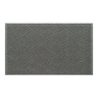 WaterHog 3x5 indoor/outdoor doormat in a light grey surface and crisscrossing linear pattern.