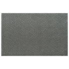 WaterHog 4x6 indoor/outdoor luxury doormat in a light grey repeating squares design; an American-made mat.