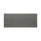 A WaterHog 3x7 indoor/outdoor luxury runner with a light grey surface and crisscrossing linear pattern.