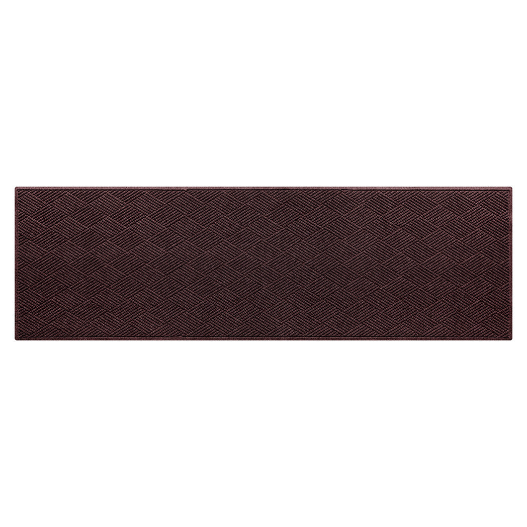 4x12 dark wine diamond pattern runner mat on a white background