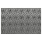 A WaterHog 4x6 indoor/outdoor rugged doormat with a light grey repeating dog bone design; an American-made mat.