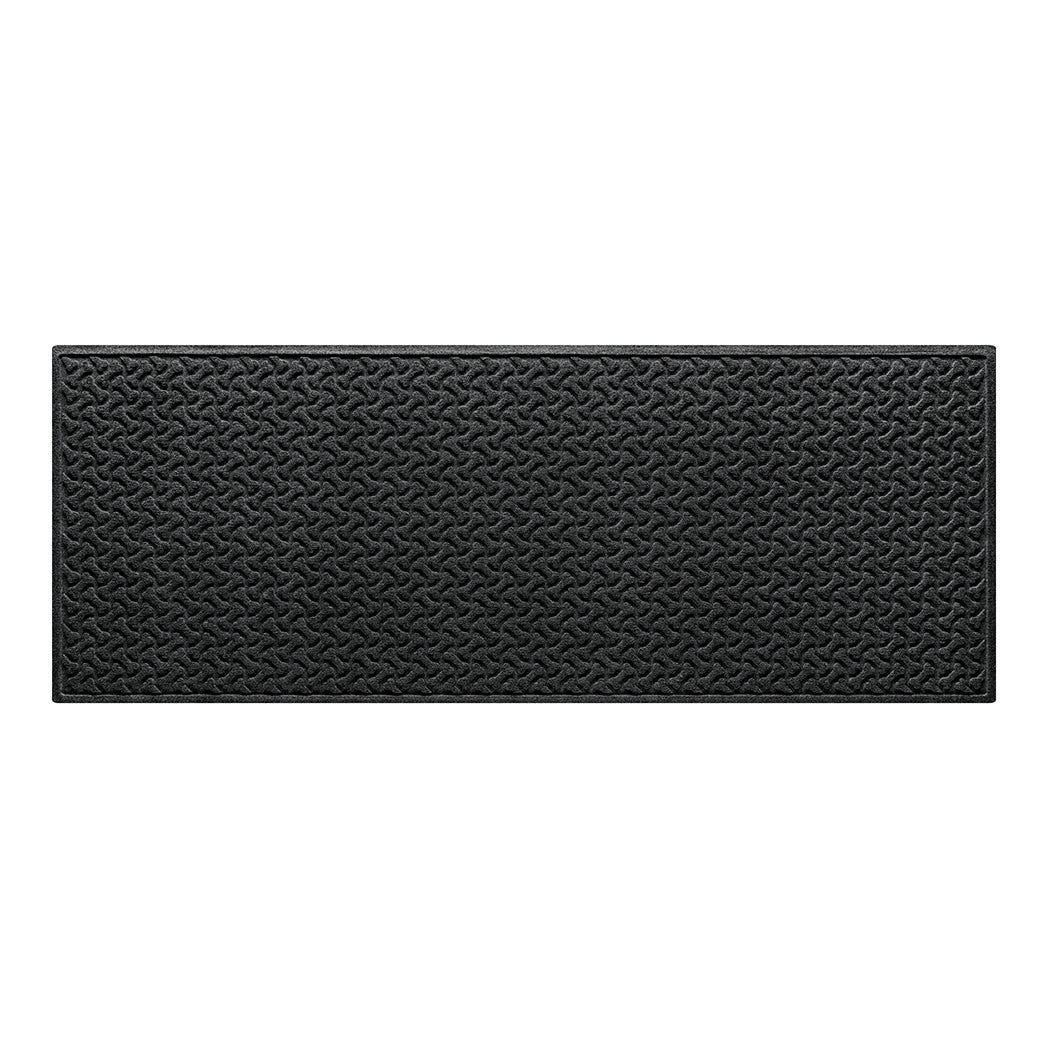 WaterHog 3x8 rugged runner in a deep grey surface and durable rubber backing.