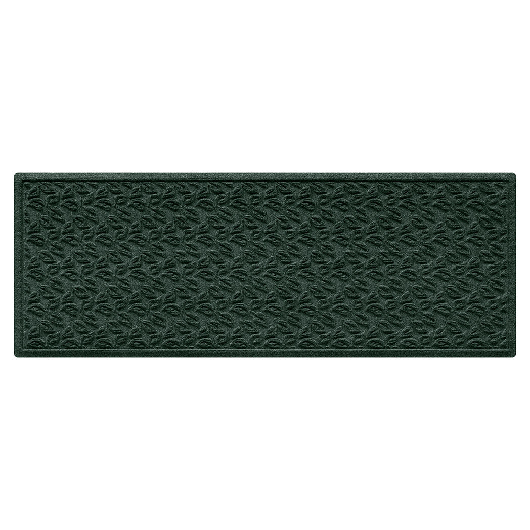 Evergreen bi-level runner doormat with a textured leaf pattern on a white background