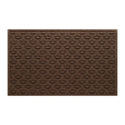 Authentic WaterHog 3x5 outdoor doormat in a dark earthy brown interlocking elliptical design, and durable rubber backing.