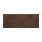 Authentic WaterHog 3x8 all-weather runner in a dark earthy brown interlocking elliptical bi-level design.