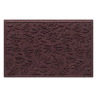 A 2x3 WaterHog outdoor all-weather door mat with a deep wine red, fallen leaves design.