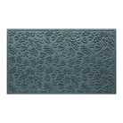 Fall Day WaterHog 3x5 front doormat in a light blue/grey fallen leaves design.
