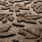 Detail shot of Fall Day's surface made of light and dark brown, white, and black fibers.