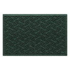 Genuine WaterHog indoor/outdoor medium door mat with a deep green chevron-like design, an American-made mat.