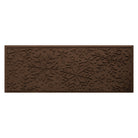 Brown doormat runner with snowflake pattern on a white background