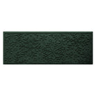 Deep green textured doormat with snowflake pattern on a white background