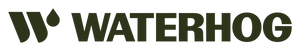 WaterHog's horizontal logo in the color light olive on a transparent background