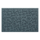WaterHog Paws & Bones 2x3 in blue/grey, featuring a scattered design of animal paw prints and bones on a white background.