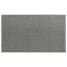 An authentic WaterHog Squares doormat in the extra large size, in a light grey, eco-friendly surface, shown in an overhead view on an all-white background.