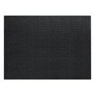 Overhead of a 6x8 WaterHog Squares indoor/outdoor mat with a deep grey, uniform grid design and durable rubber backing; an American-made mat.