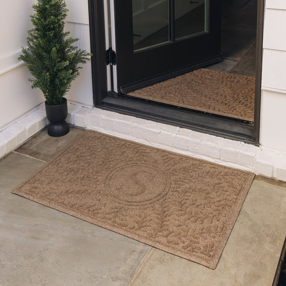 WaterHog Boxwood Monogrammed Doormat