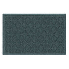 WaterHog Argyle 2x3 indoor/outdoor doormat in a light blue/grey, interlocking diamond design; an American-made mat.