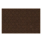 Argyle WaterHog medium-sized outdoor door mat with a dark earthy brown surface and interlocking diamond pattern for maximum surface cleaning.