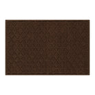 Argyle WaterHog 3x5 outdoor doormat in a dark earthy brown interlocking diamond pattern perfect for single doors with sidelights.