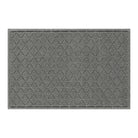 WaterHog 3x5 indoor/outdoor doormat in a light grey surface and interlocking diamond pattern perfect for front doors and sidelights.