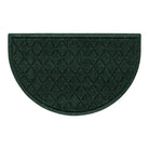 WaterHog Argyle half-round doormat with a deep green interlocking diamond pattern; an American-made mat.