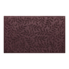 large durable WaterHog doormat in Brittney leaf design in a deep wine red made with eco-friendly materials. 