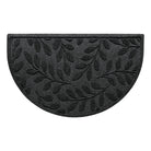 Standard half-round WaterHog doormat perfect for scraping shoes and protecting your home with its eco-friendly bi-level design in deep charcoal grey. 