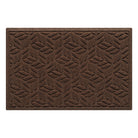 Authentic WaterHog 2x3 modern doormat with a dark earthy brown leaf petal design, stain-resistant surface, and incredibly durable backing.