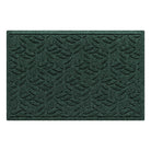 Quality WaterHog medium outdoor door mat with a deep green leaf petal design, an American-made mat.